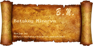 Betskey Minerva névjegykártya